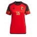 Belgien Thorgan Hazard #16 kläder Kvinnor VM 2022 Hemmatröja Kortärmad